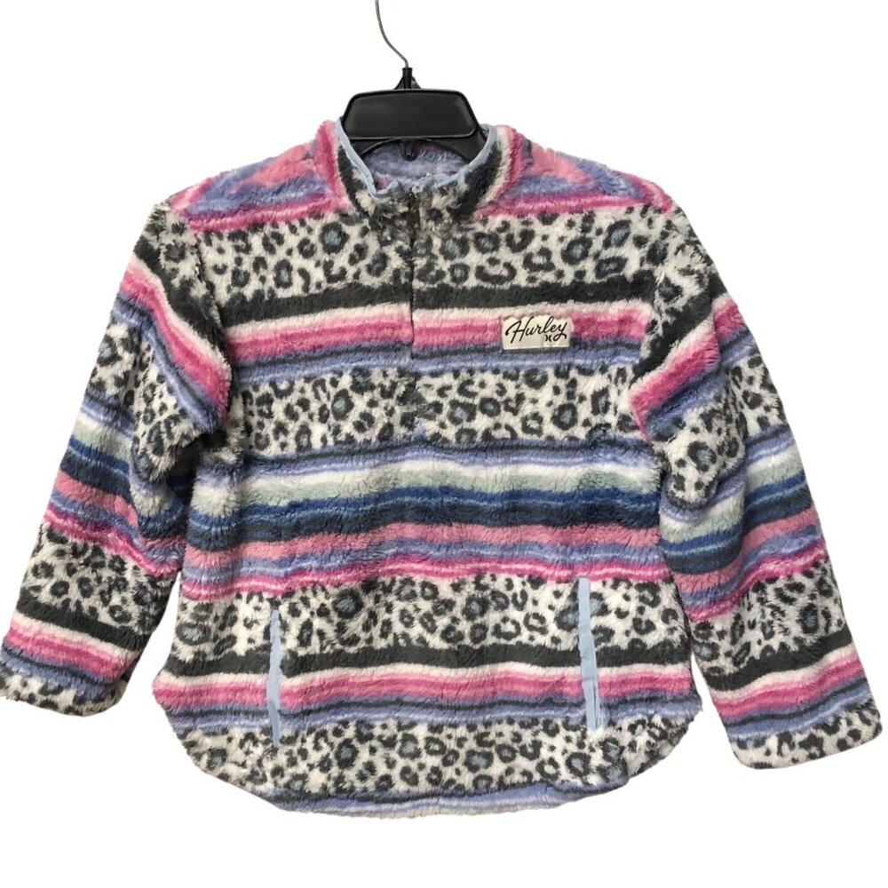 Hurley‎ Girls Sherpa Printed Quarter-Zip Jacket XS 4/5  NWT
